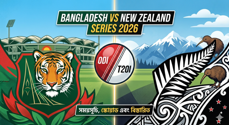 বাংলাদেশ বনাম নিউজিল্যান্ড সিরিজ ২০২৬: সময়সূচি,স্কোয়াড